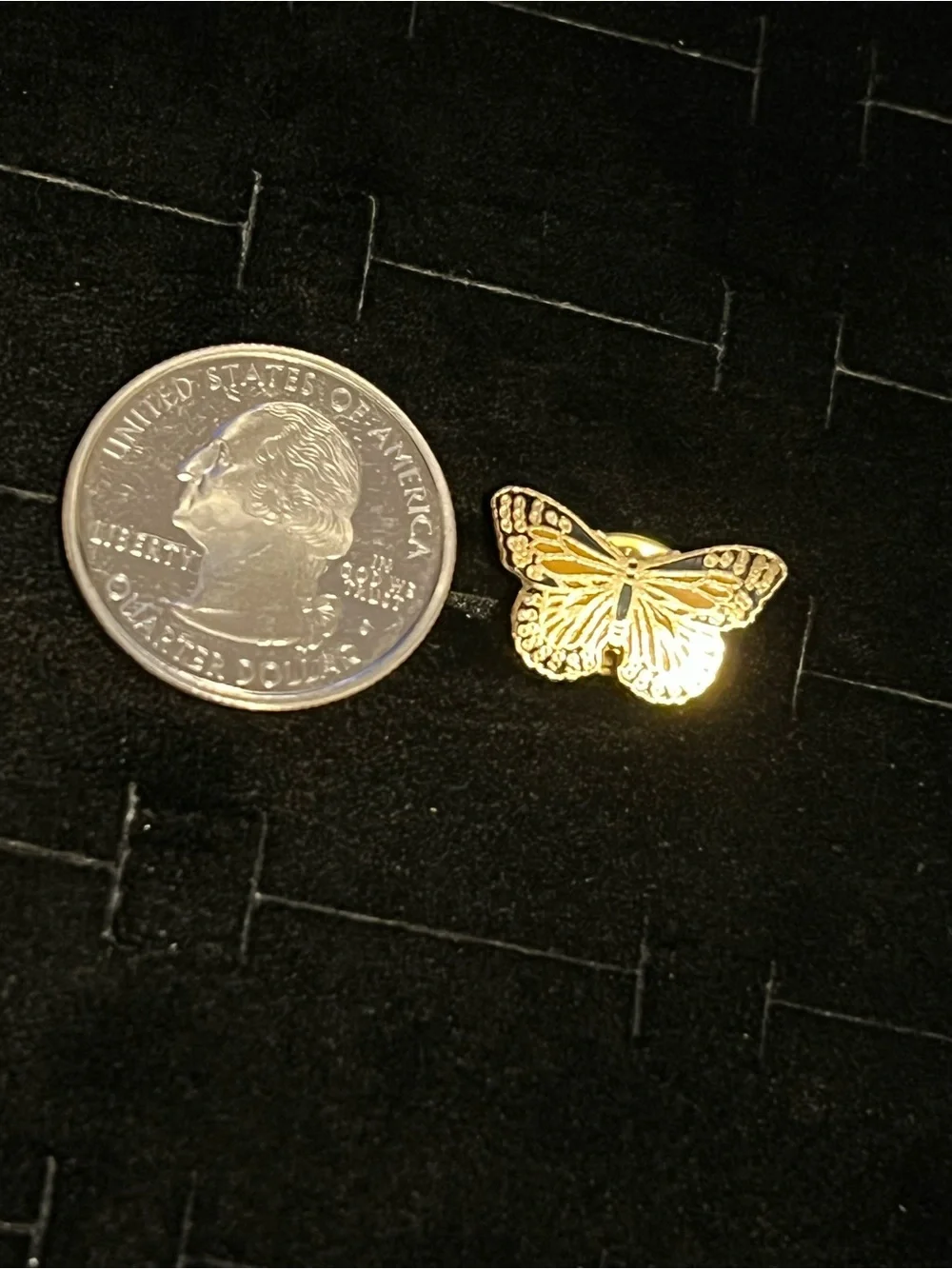 Vintage Gold toned Butterfly Lapel Pin - Women Jewelry